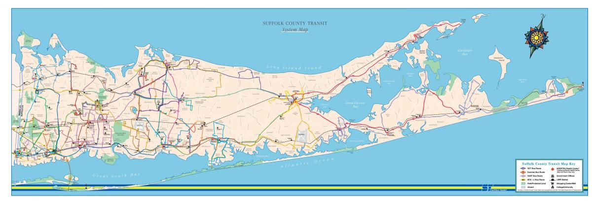 Long Island Busbahnhof Karte