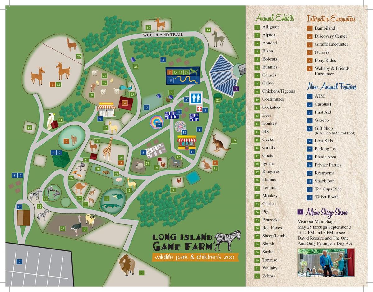 Long Island zoo park karte